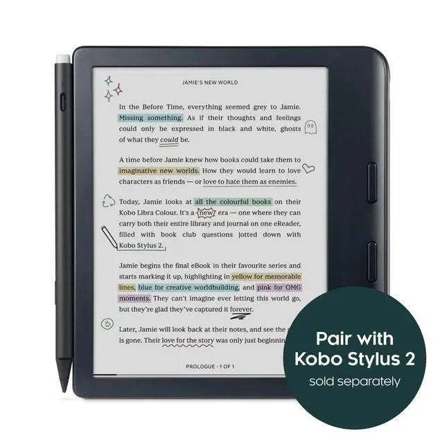 Kobo Libra Colour Siyah Notebook Kılıf ve Kalem Paketi