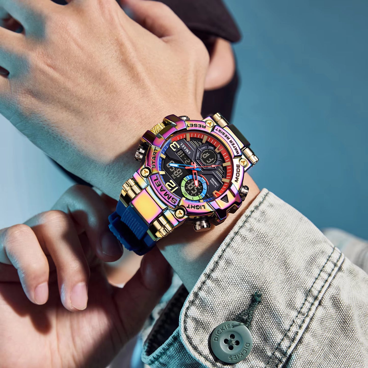 1064 2025 SMAEL 8110 Sports Watches Men LED Watches New 50m Waterproof Digital Watches Shockproof Sports Watches for Men Electrionic