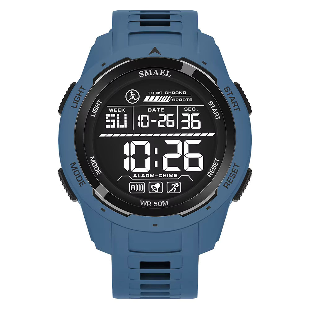 1062 SMAEL 8105 Watch for Men Digital Watches Sports LED Wristwatches Men's 50m Waterproof Watch Digital Light Stopwatch