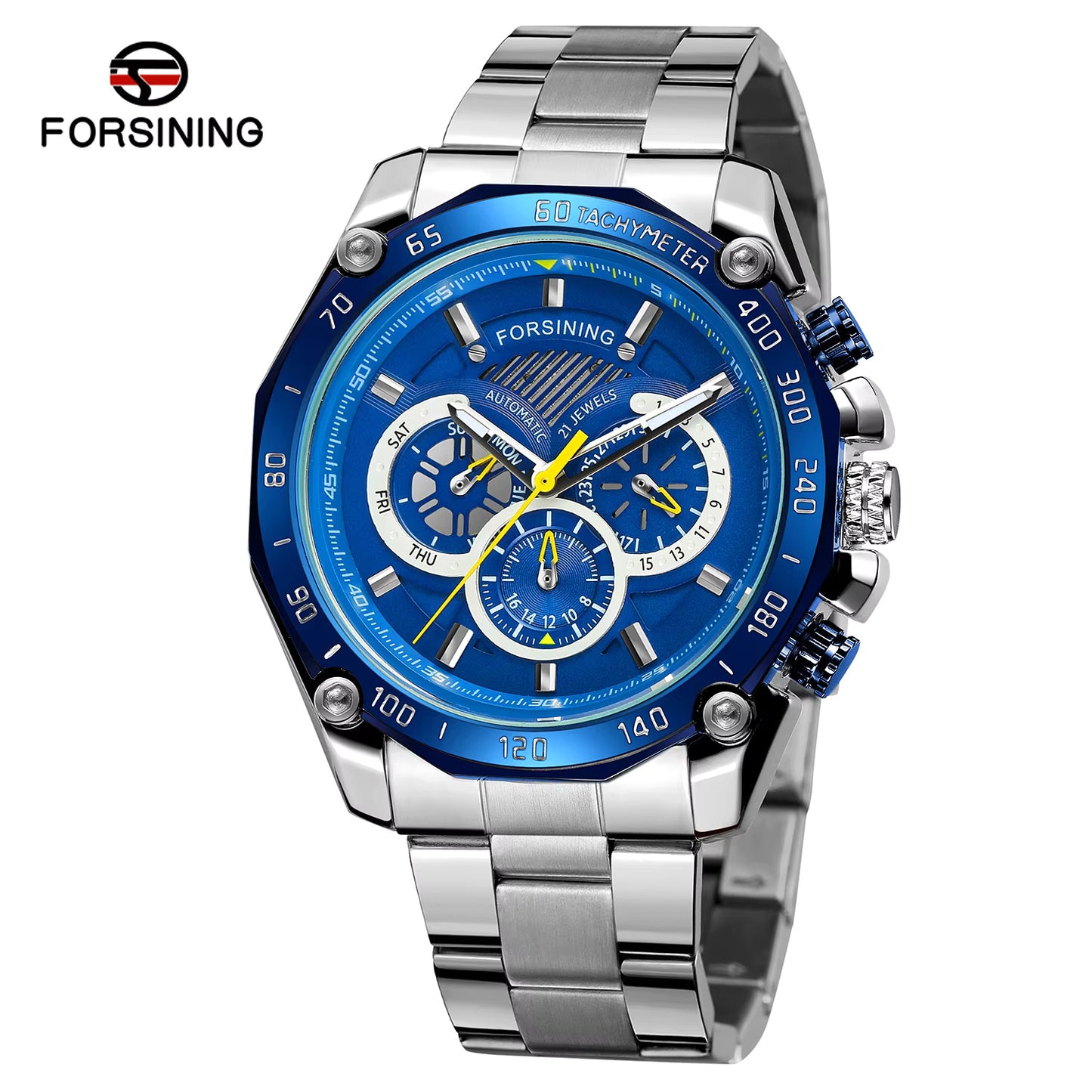 1060 Forsining 2019 Military Silver Clock Steampunk Series Complete Calendar Men Sport Mechanical Automatic Watches Top Brand Luxury