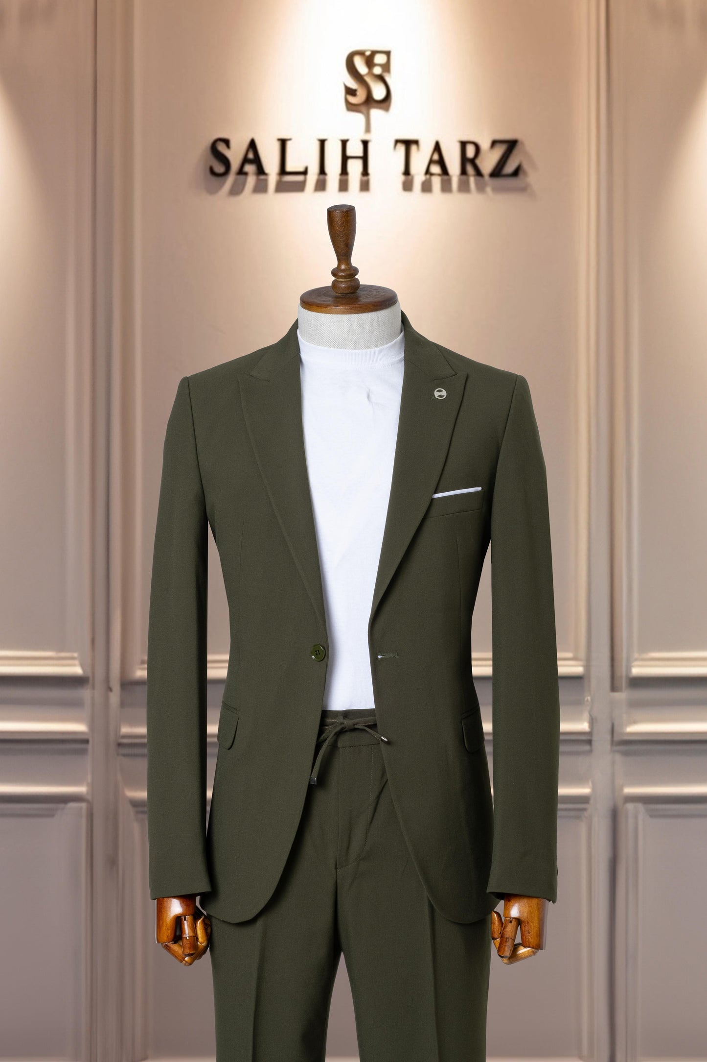 Suit Italian Cut Sports Drawstring SlimFit Green SD41045