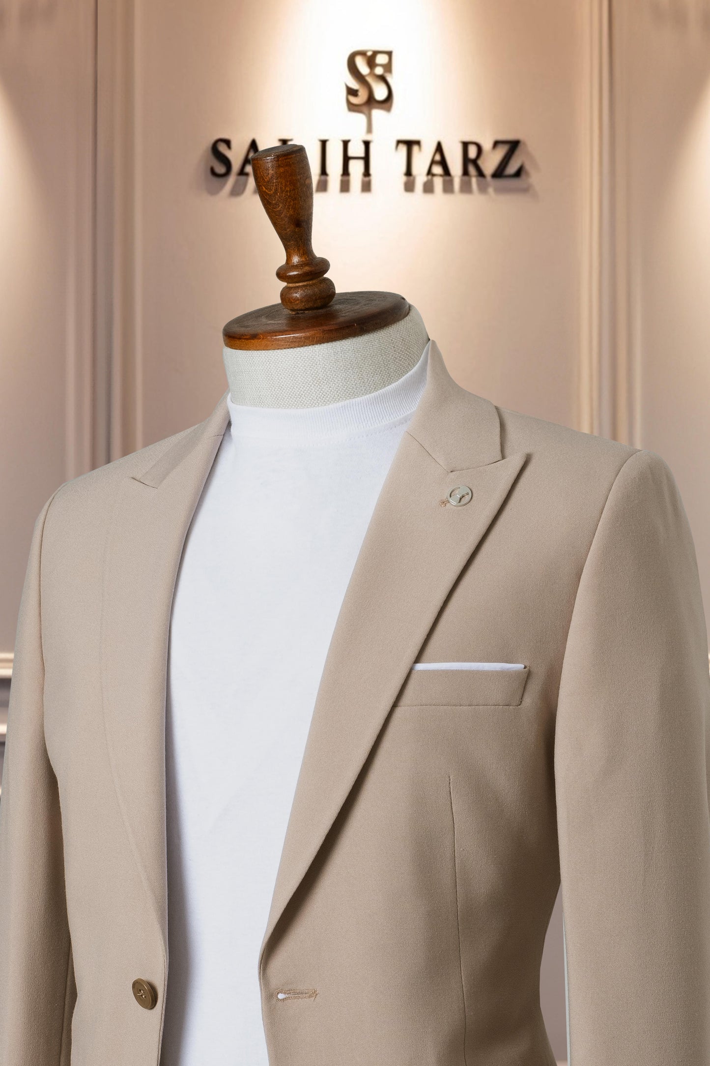 Suit Italian Cut Sports Drawstring SlimFit Cream SD41046