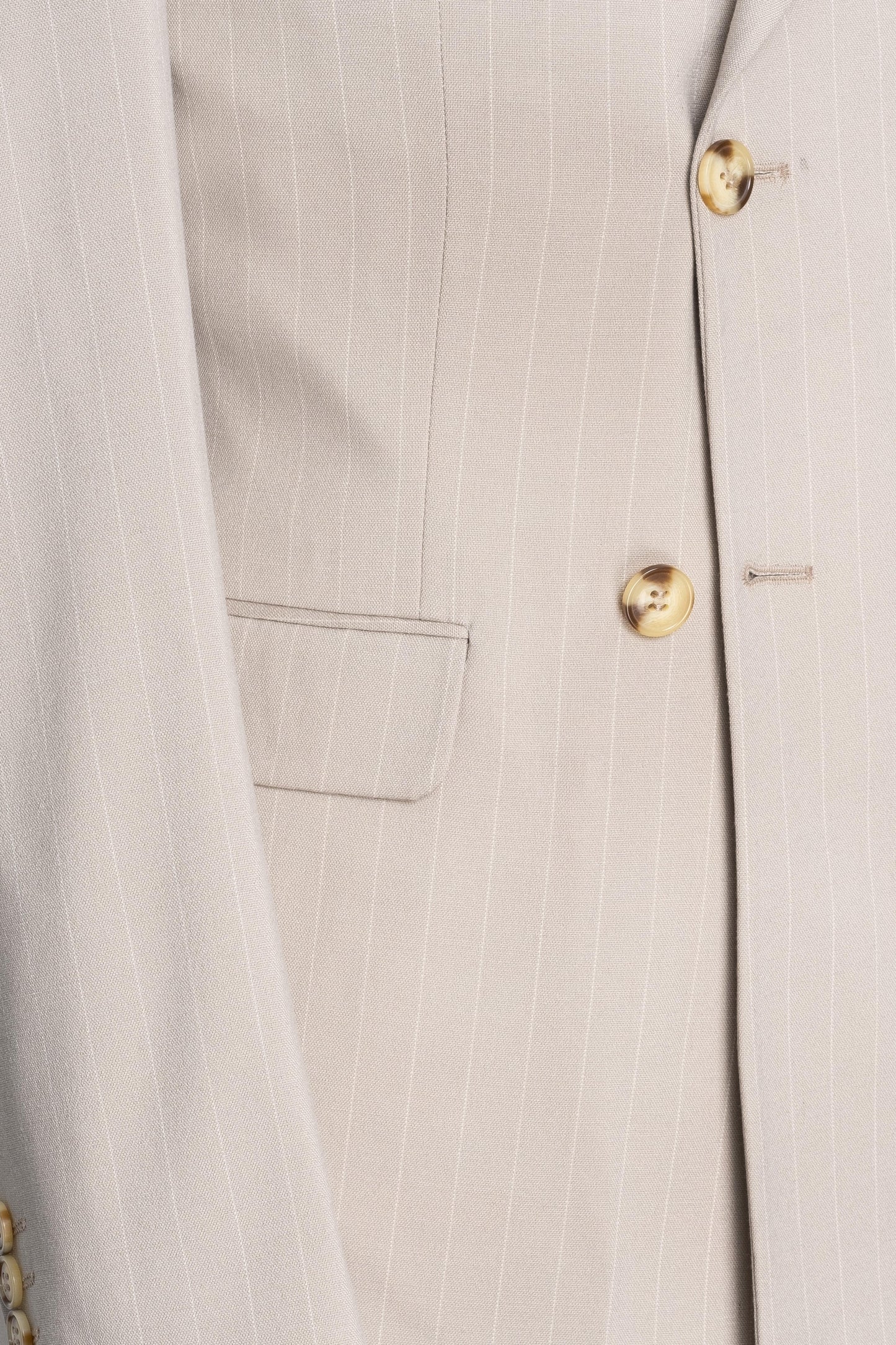 Suit Double Breasted SlimFit Striped Cream SD41089