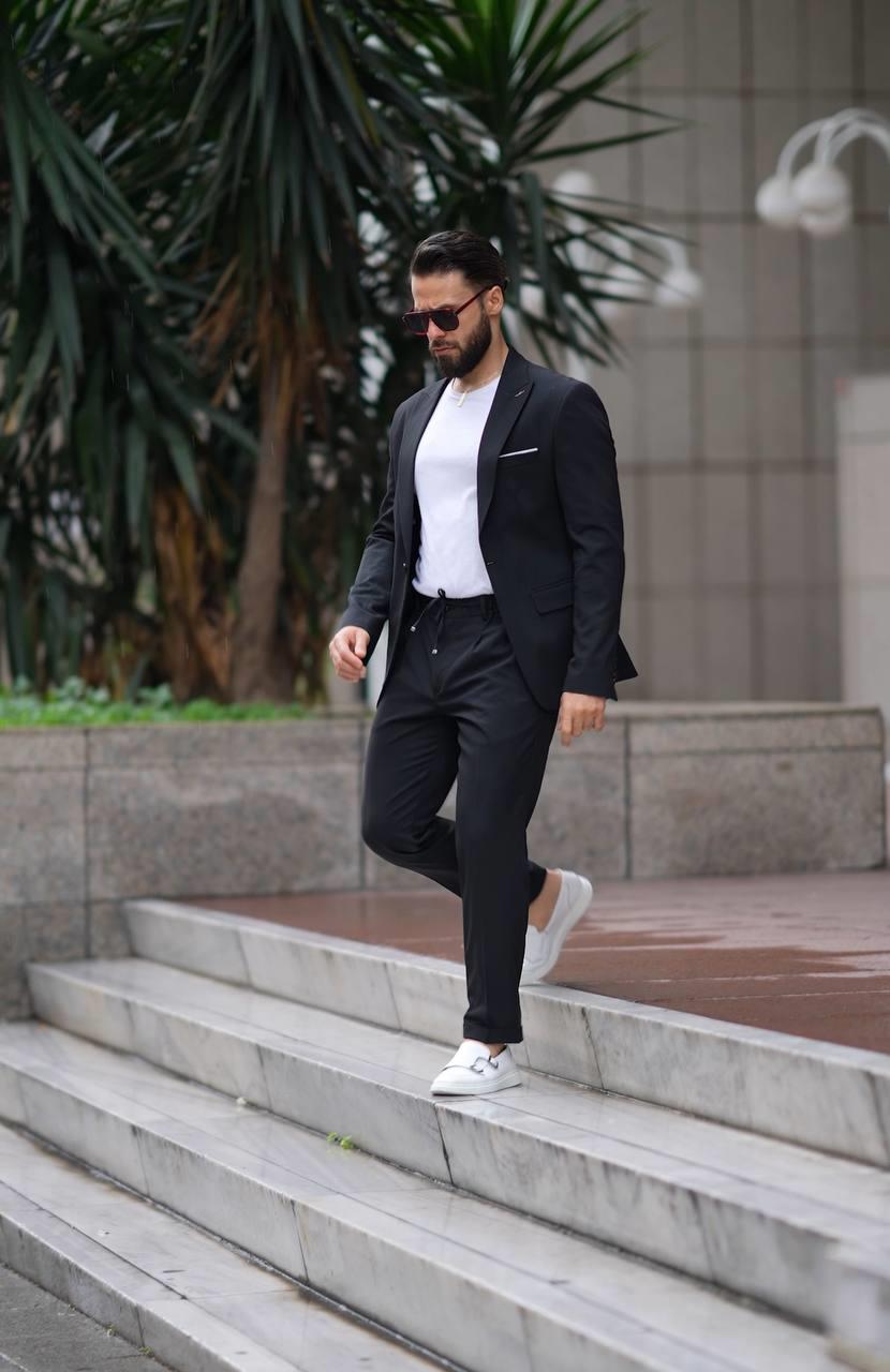 Suit Black Sports String - Slım Fit SD4189