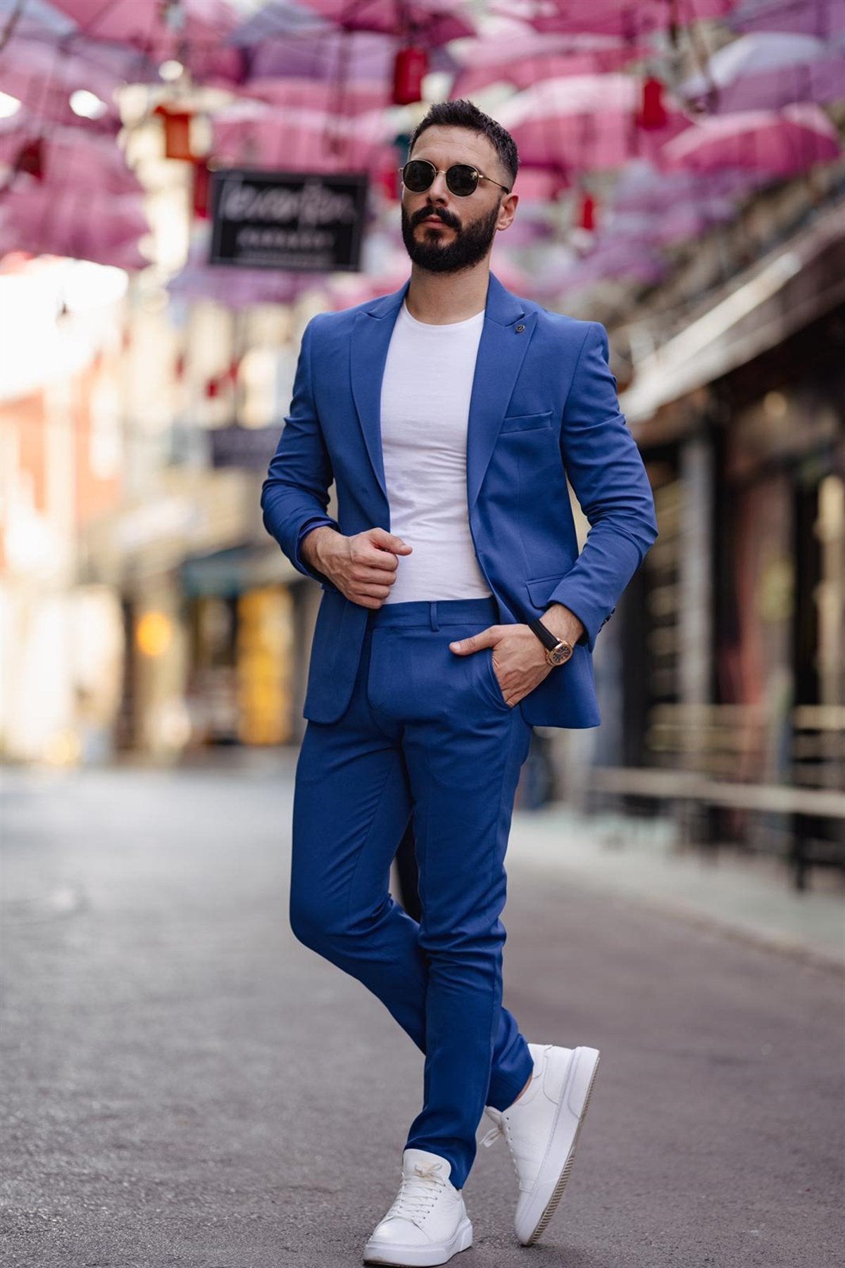 NEW SEASON ITALIAN CUT SLIMFIT BLUE SUIT SD4805