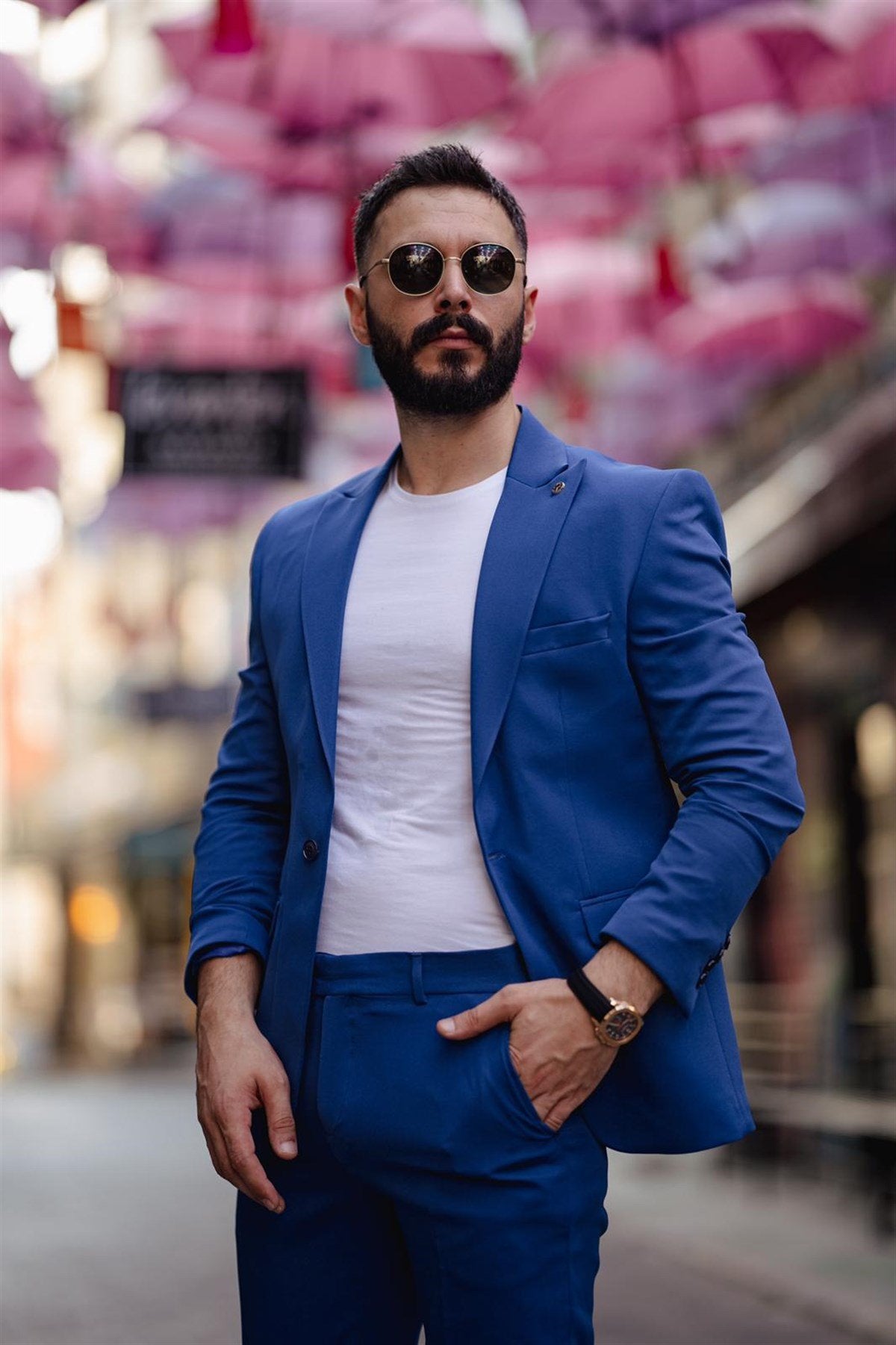 NEW SEASON ITALIAN CUT SLIMFIT BLUE SUIT SD4805