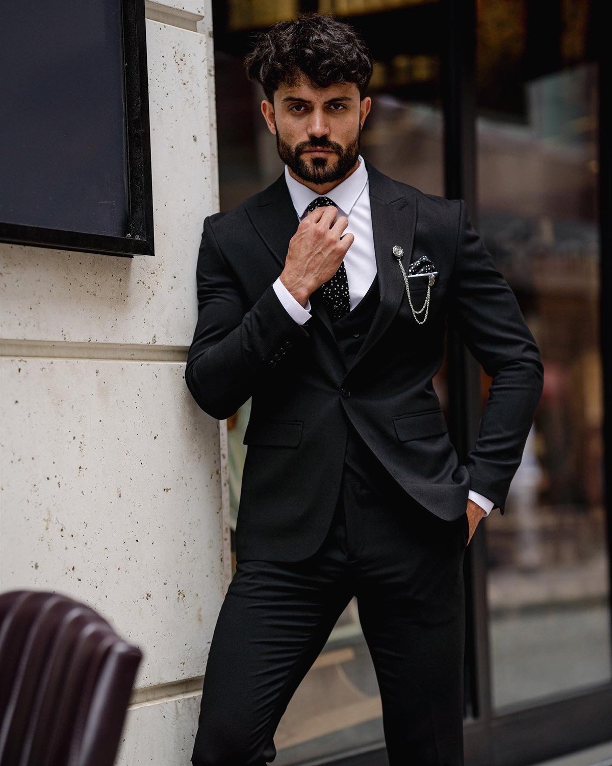 NEW SEASON ITALIAN CUT SLIMFIT BLACK SUIT SD4806
