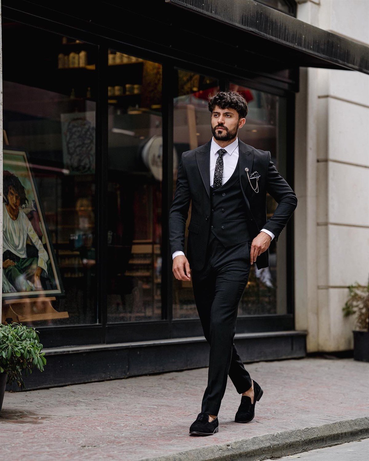 NEW SEASON ITALIAN CUT SLIMFIT BLACK SUIT SD4806