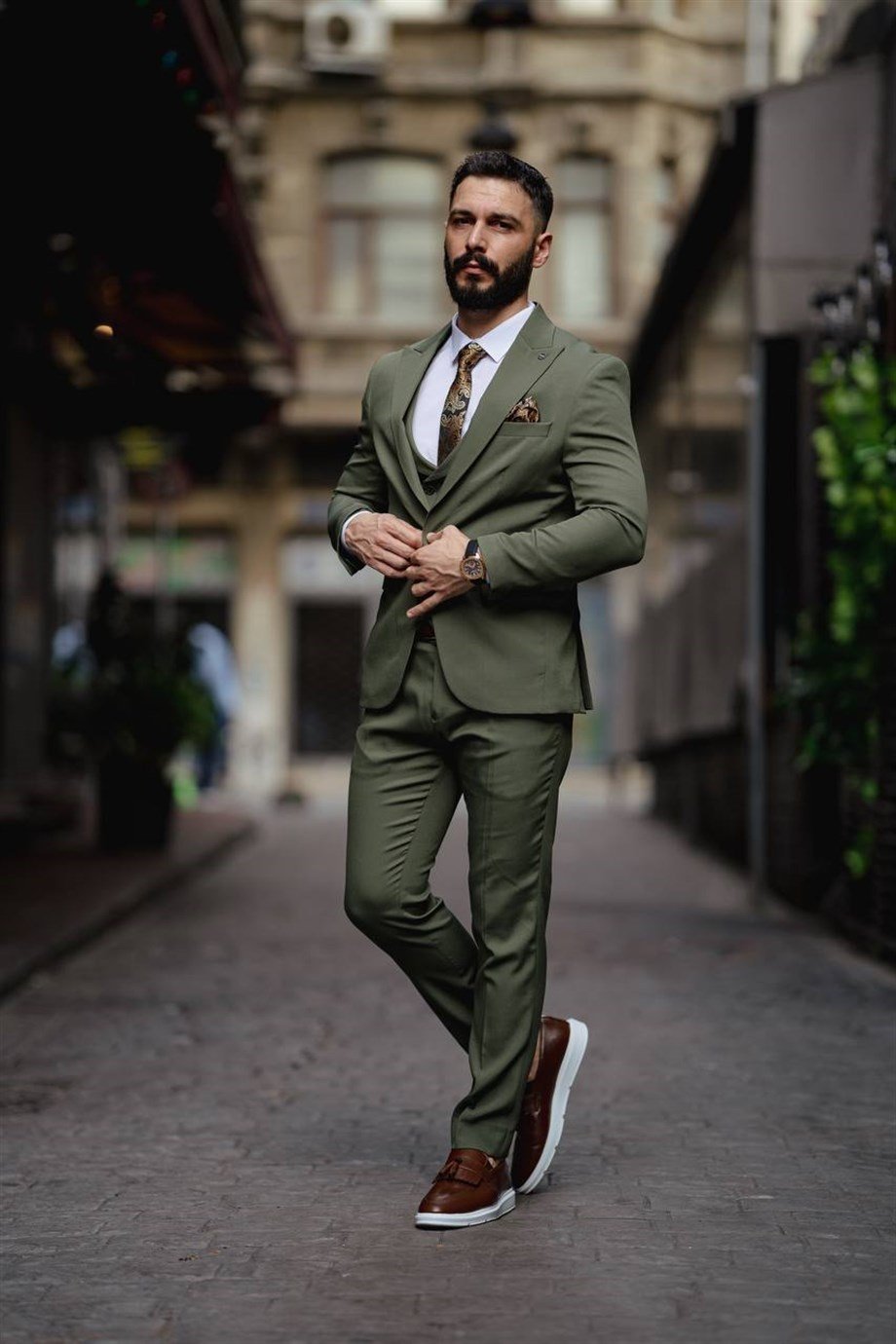 NEW SEASON ITALIAN CUT SLIMFIT GREEN SUIT SD4817