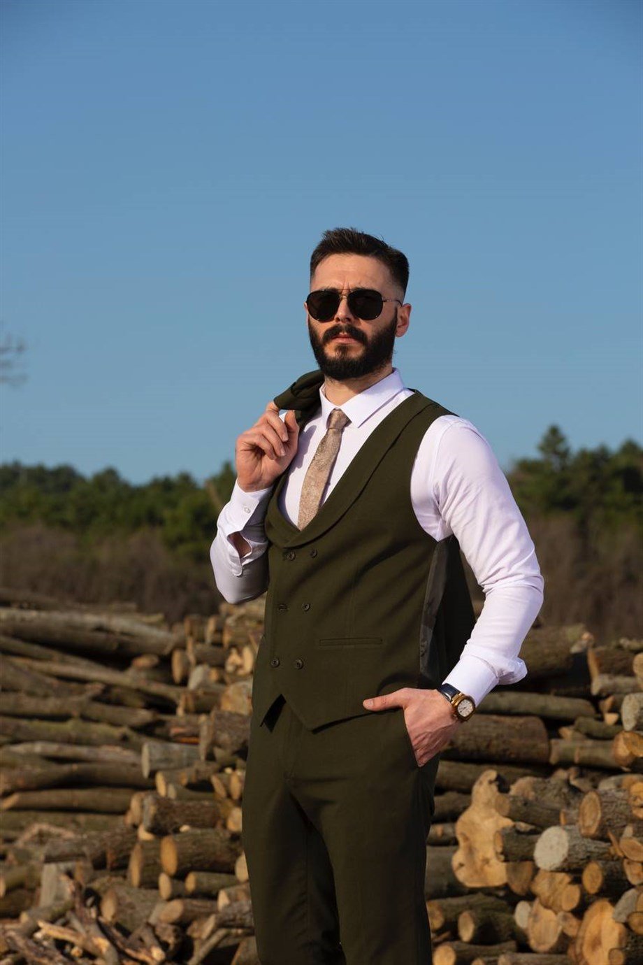 Suit Green Italian Cut - Slım Fit SD4911