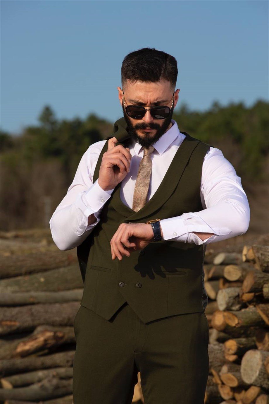 Suit Green Italian Cut - Slım Fit SD4911