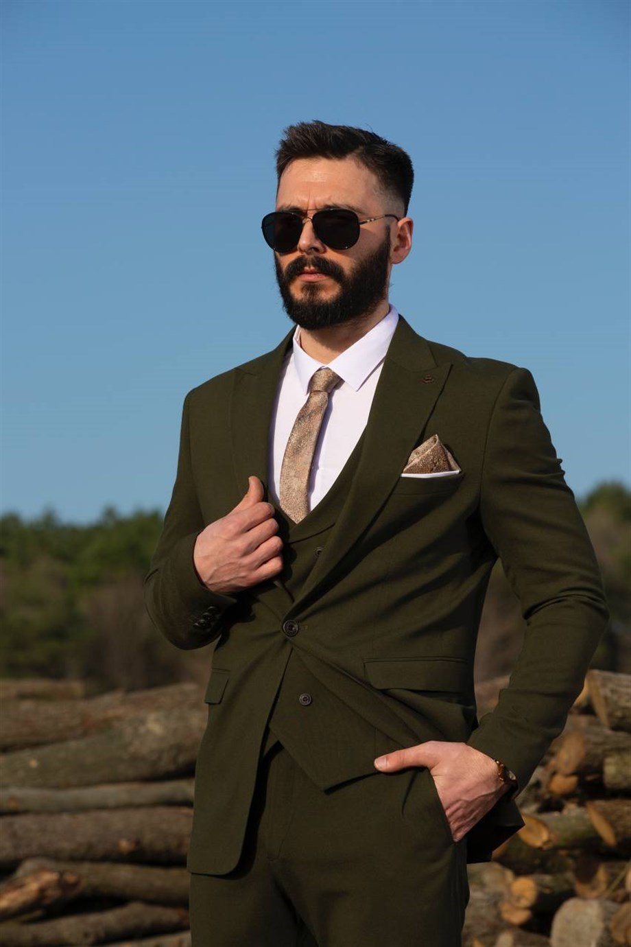 Suit Green Italian Cut - Slım Fit SD4911