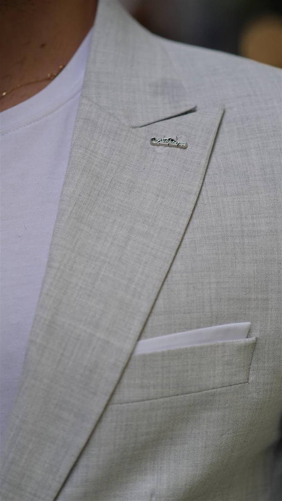 Italian Cut Gray Sports String Suit - Slım Fit SD4940