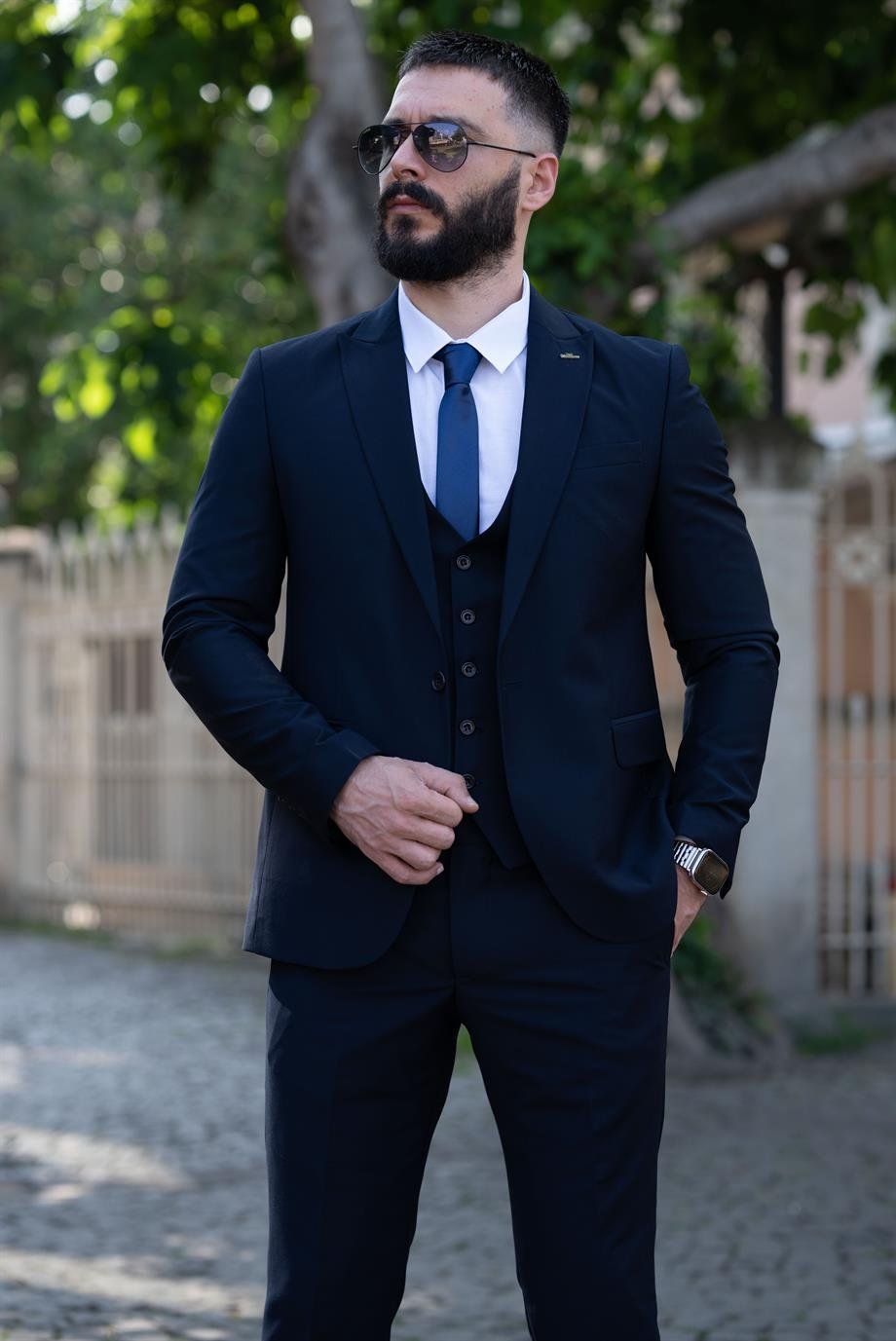 Suit Navy Blue Italian Cut - Slim Fit SD4960
