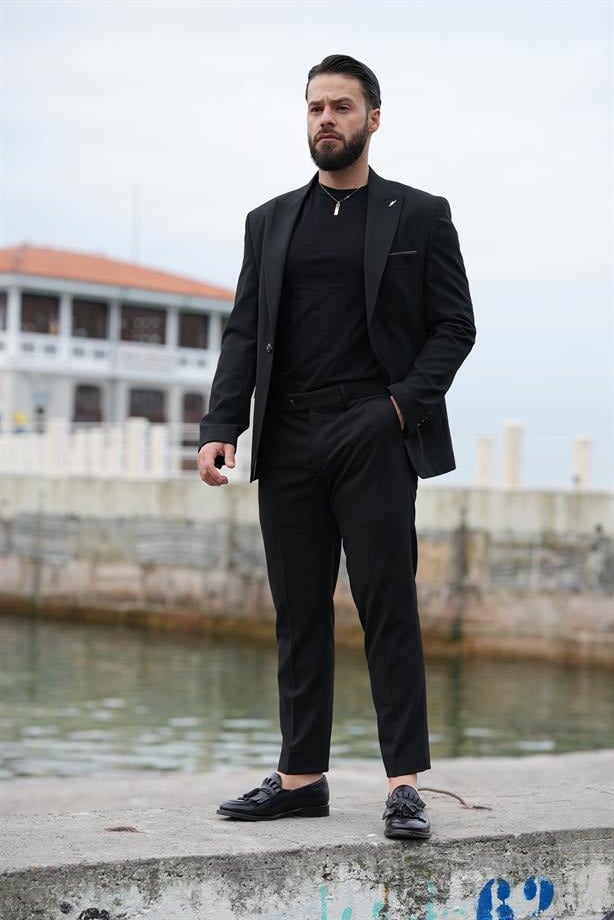 Suit Black Italian Cut - Slım Fit SD4963