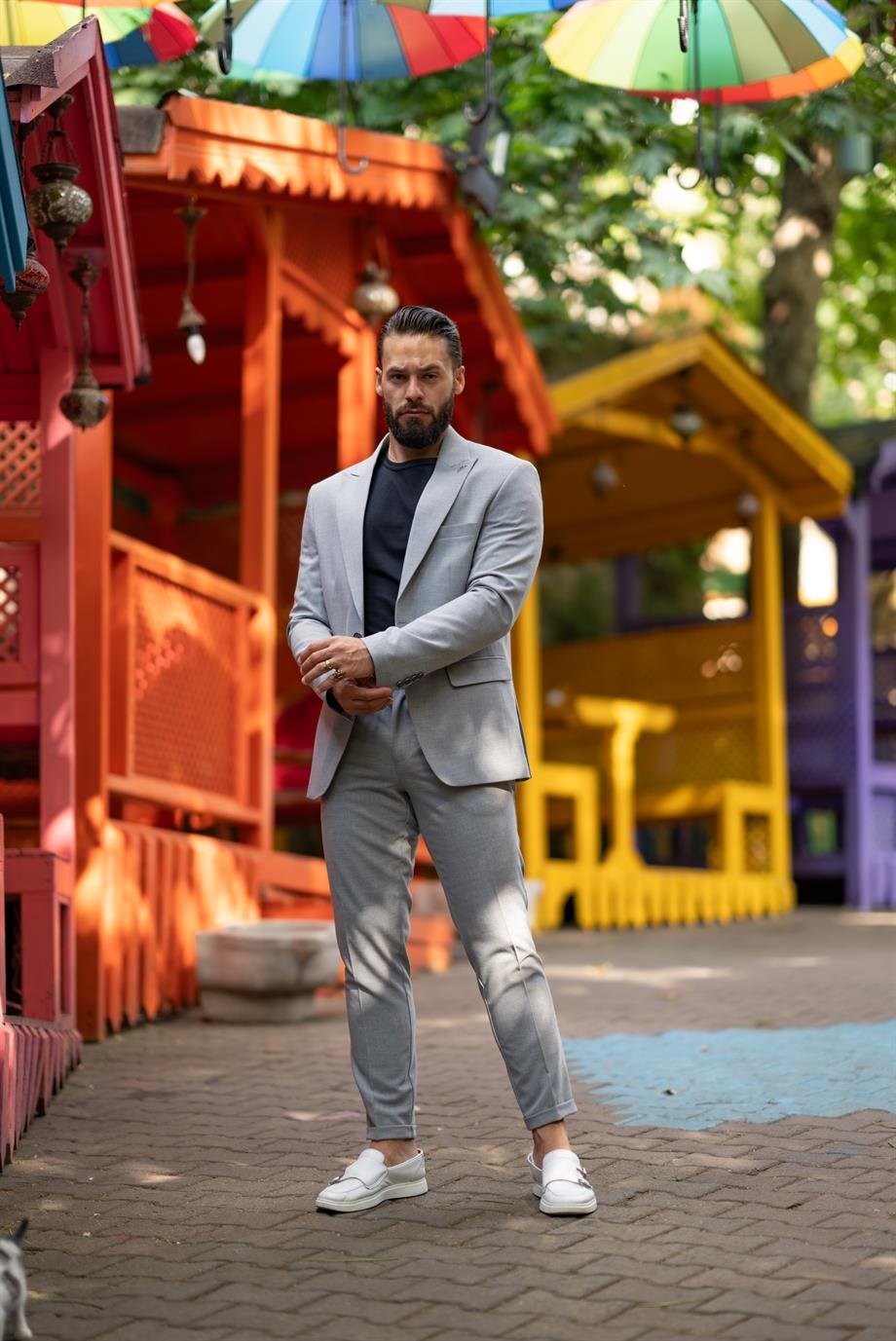 Italian Cut Suit A.Gray Sports String - Slım Fit SD4978