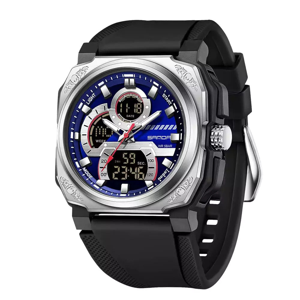 1066 SANDA 3356 Top Military Men Digital Sports Watches Waterproof Electronic Quartz Wristwatch Mens Quality Brand Watch G Style