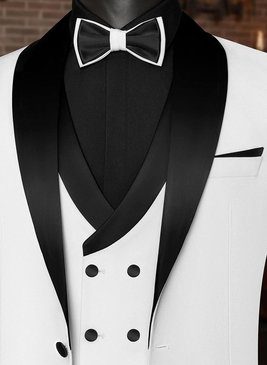 Groom's Suit Italian Cut Slim Fit White SD4190