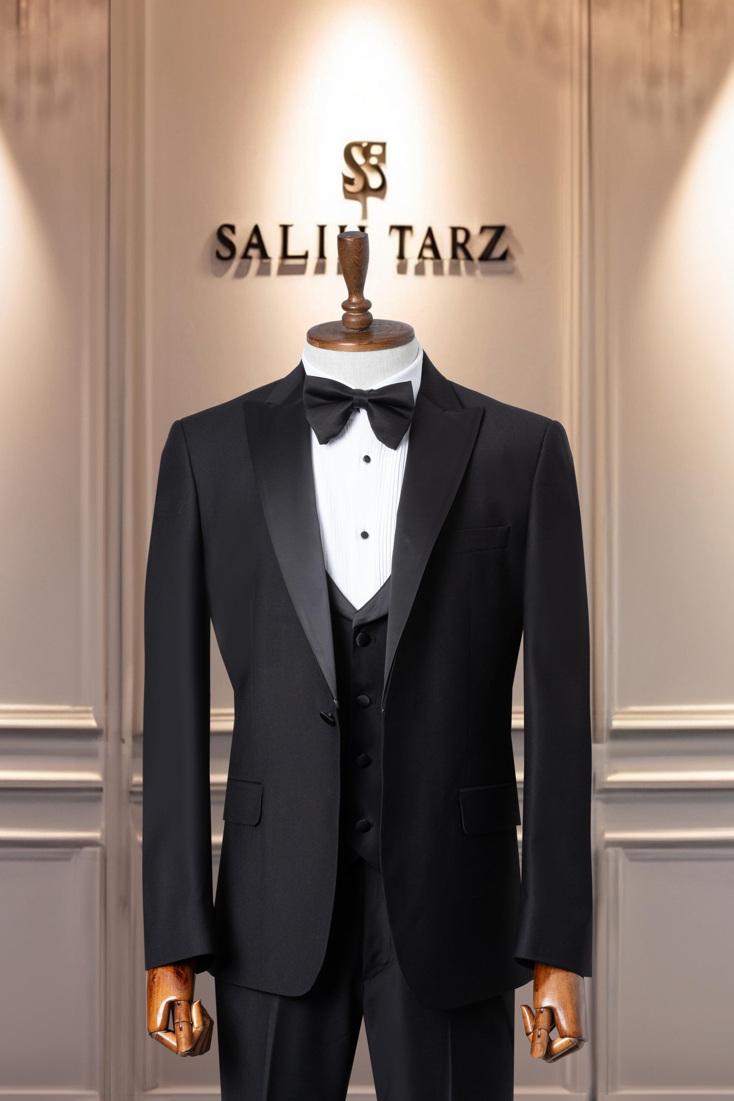 Groom Suit Italian Cut Slim Fit Black Vest SD41062