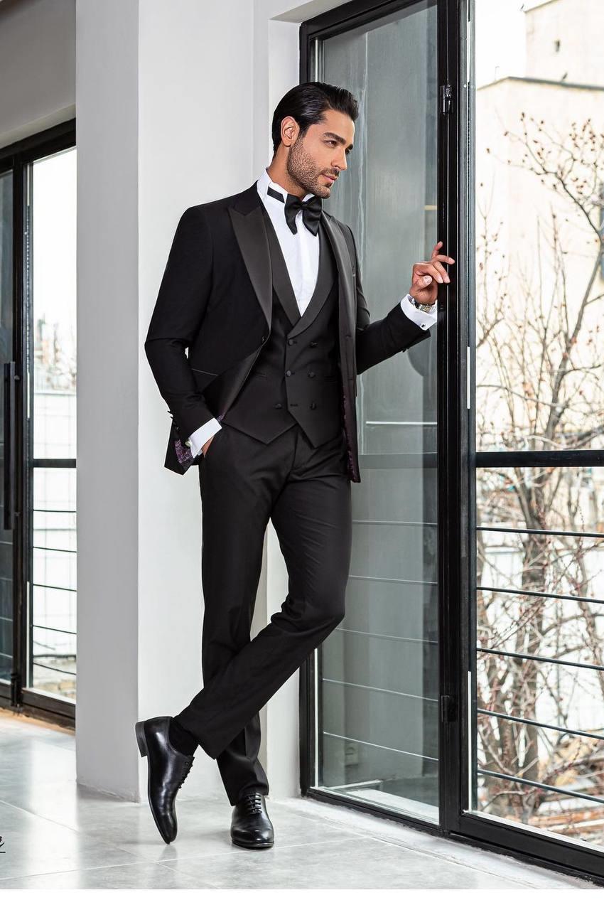Groom's Suit Italian Cut Slim Fit Black SD41031