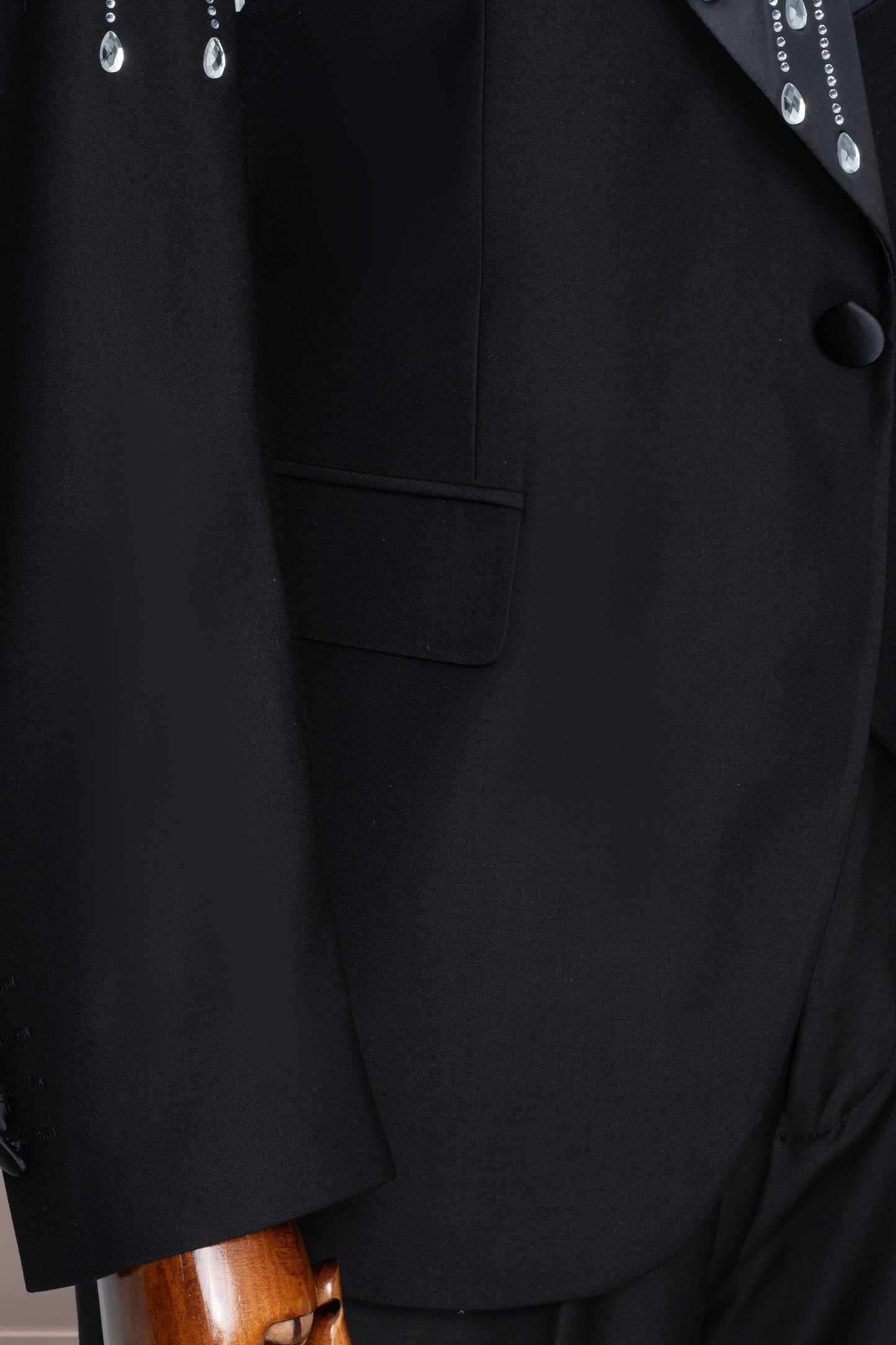 Groom's Suit Italian Cut Slim Fit Stone Black SD41092