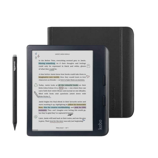 Kobo Libra Colour Siyah Notebook Kılıf ve Kalem Paketi