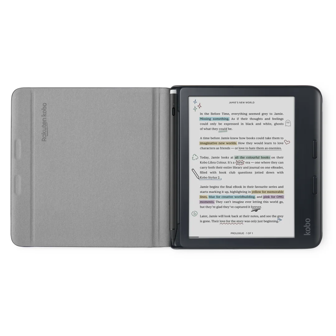 Kobo Libra Colour Siyah Notebook Kılıf ve Kalem Paketi