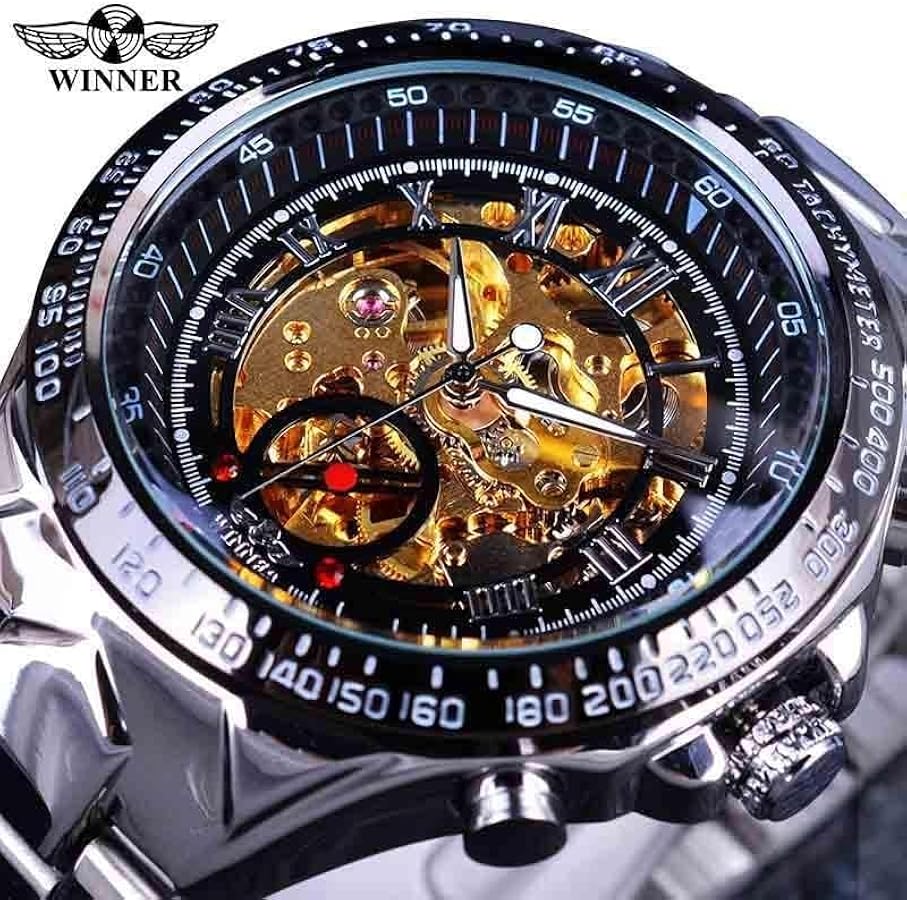 1059 Winner Mechanical Sport Design Bezel Fashion Watch Mens Watches Top Brand Luxury Montre Homme Clock Men Automatic Skeleton Watch