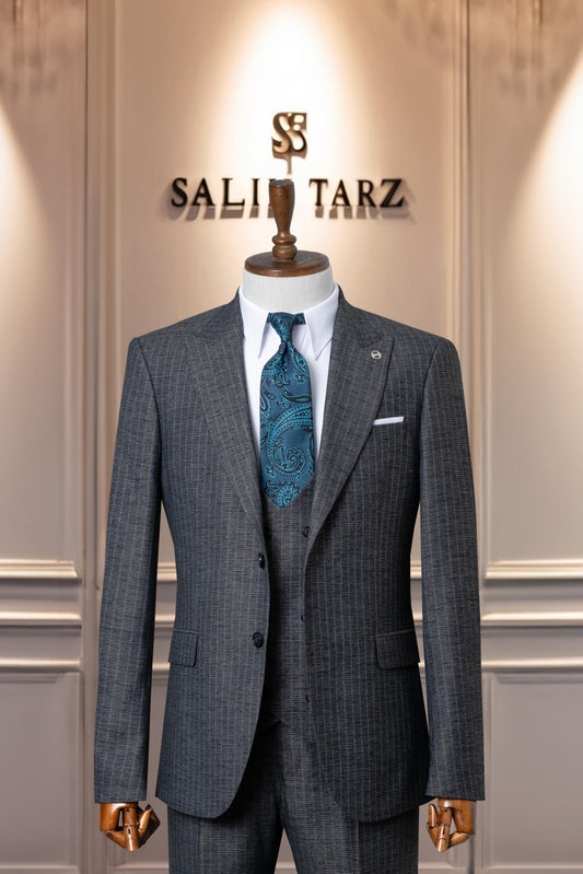 Suit Italian Cut with Vest SlimFit Laci SD41071