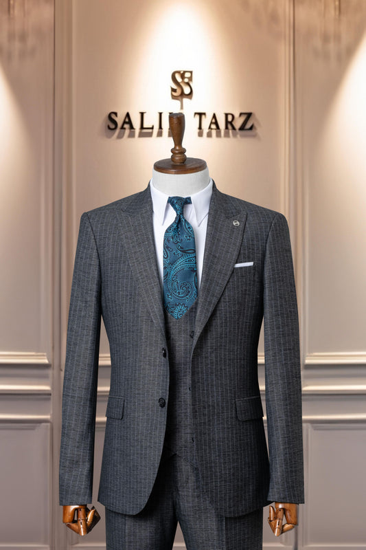 Suit Italian Cut with Vest SlimFit Laci SD41071