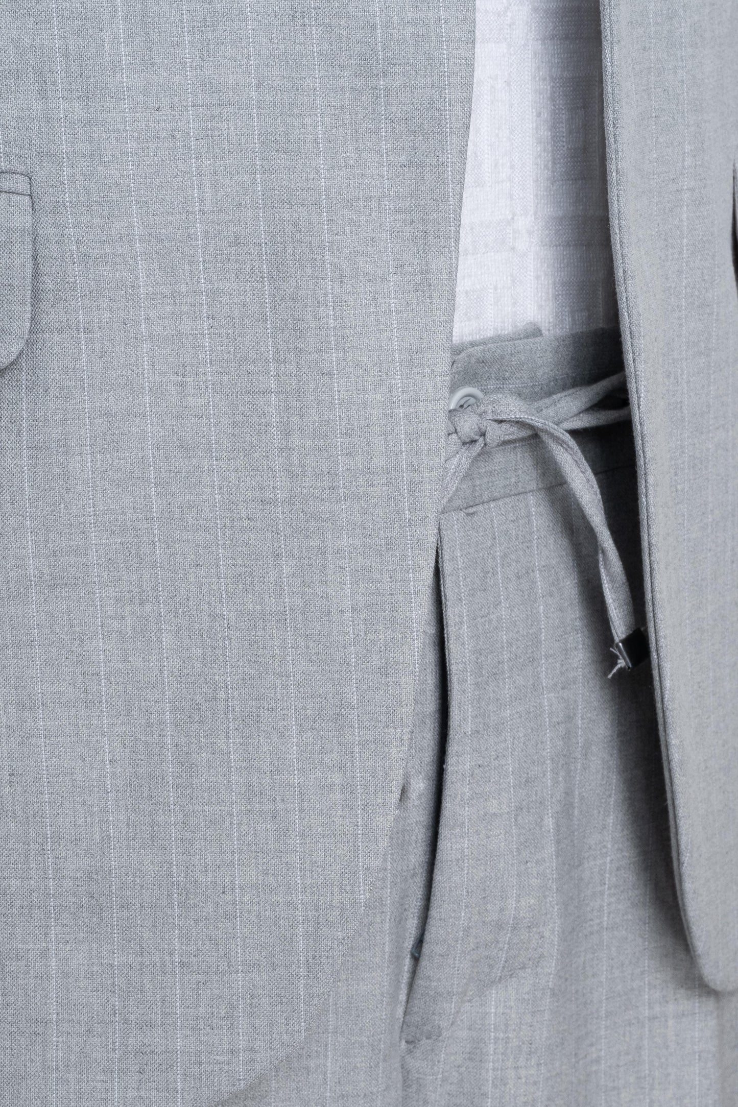 Suit Italian Cut Sports Drawstring SlimFit Striped Gray SD41086