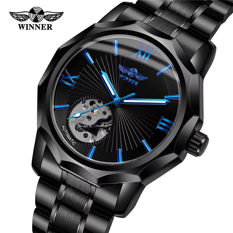 1044 Winner 199B High Quality Automatic Mechanical Movement Male Watch Round Waterproof Original china watches for men